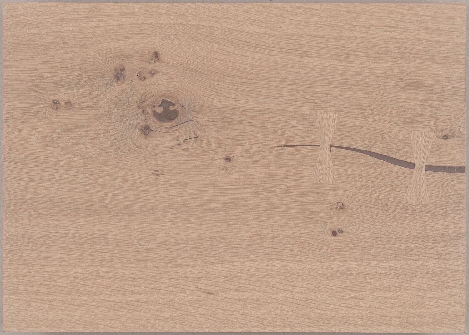 Muestra de Dinesen HeartOak con acabado Aceite Light