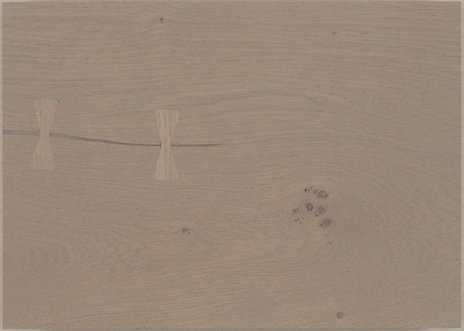 Muestra de Dinesen HeartOak con acabado Aceite de color Ash