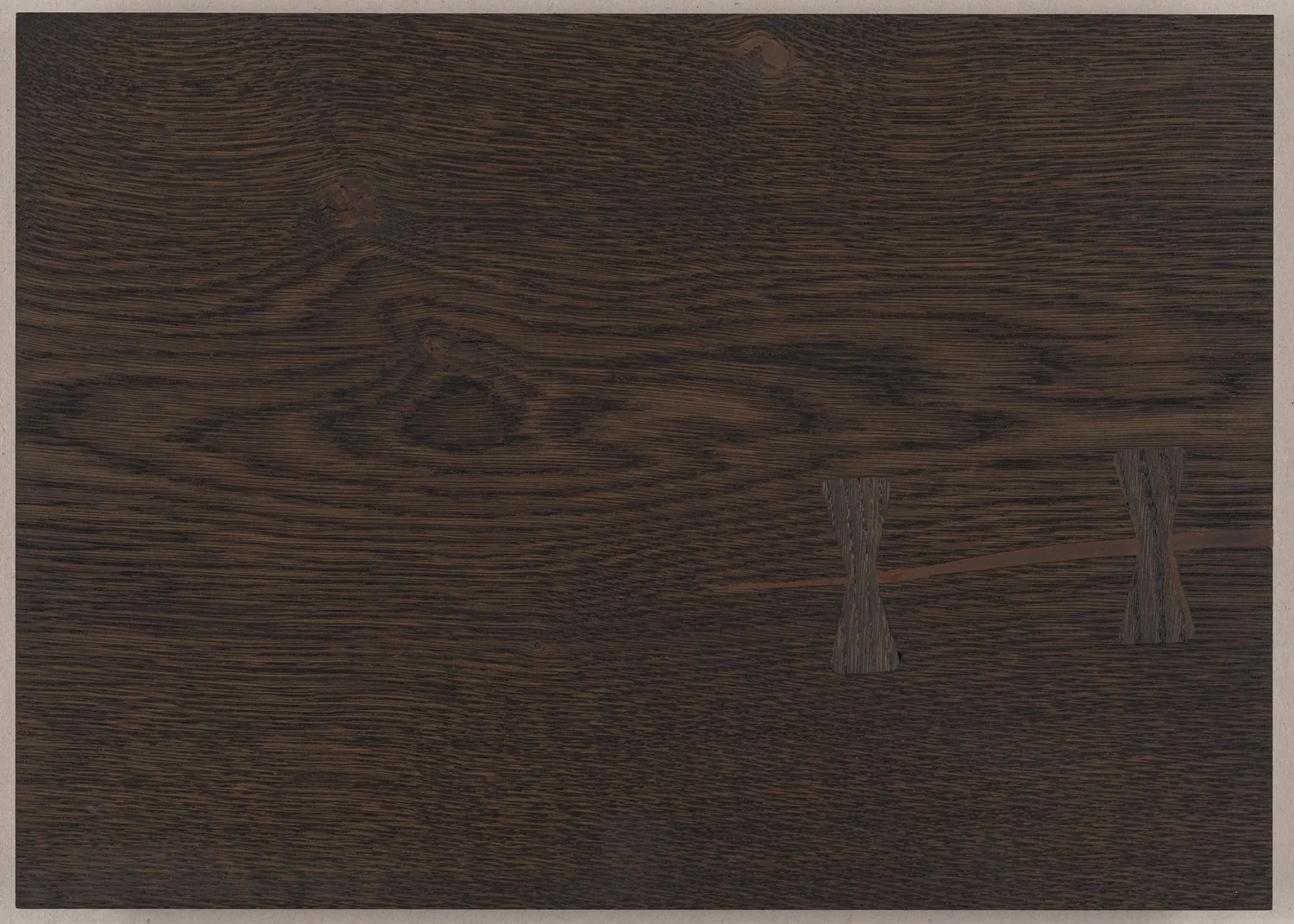 Muestra de Dinesen HeartOak con acabado Aceite de color Graphite