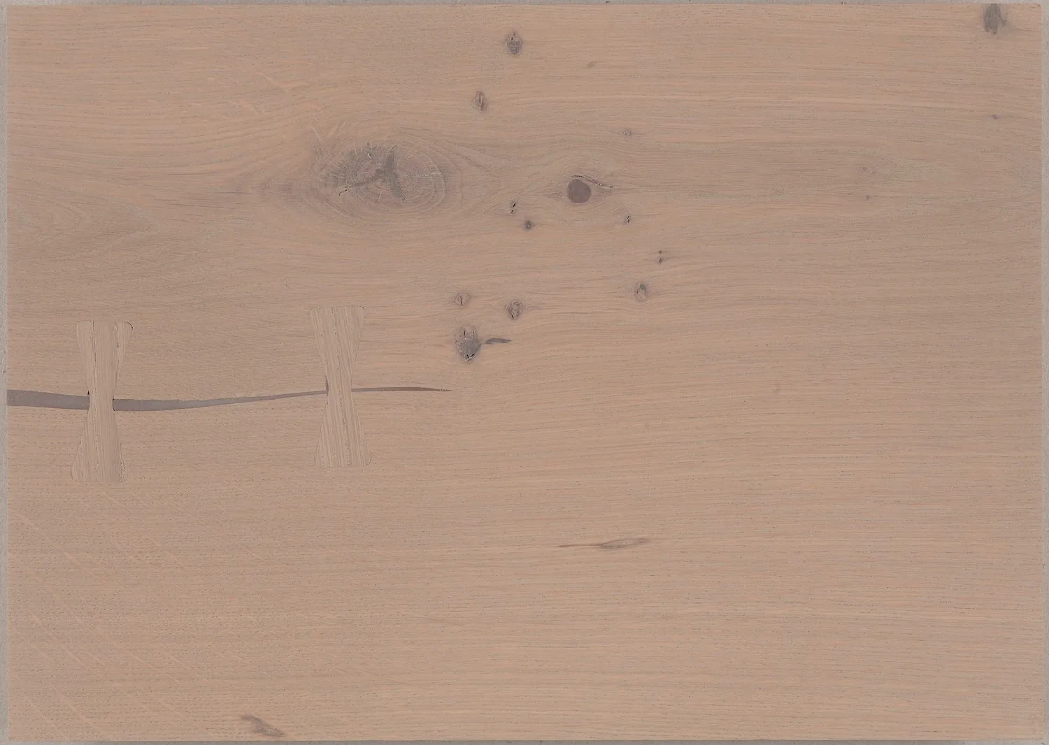 Muestra de Dinesen HeartOak con acabado Aceite de color Light Grey